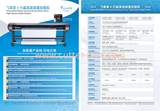 Gunstig Tweede Generatie U11ra High Speed HP Thermal Inkjet Plotter